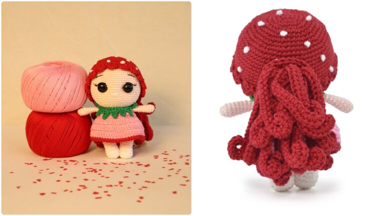 Boneca Morango de Amigurumi: o docinho que faltava na sua bancada de crochê!