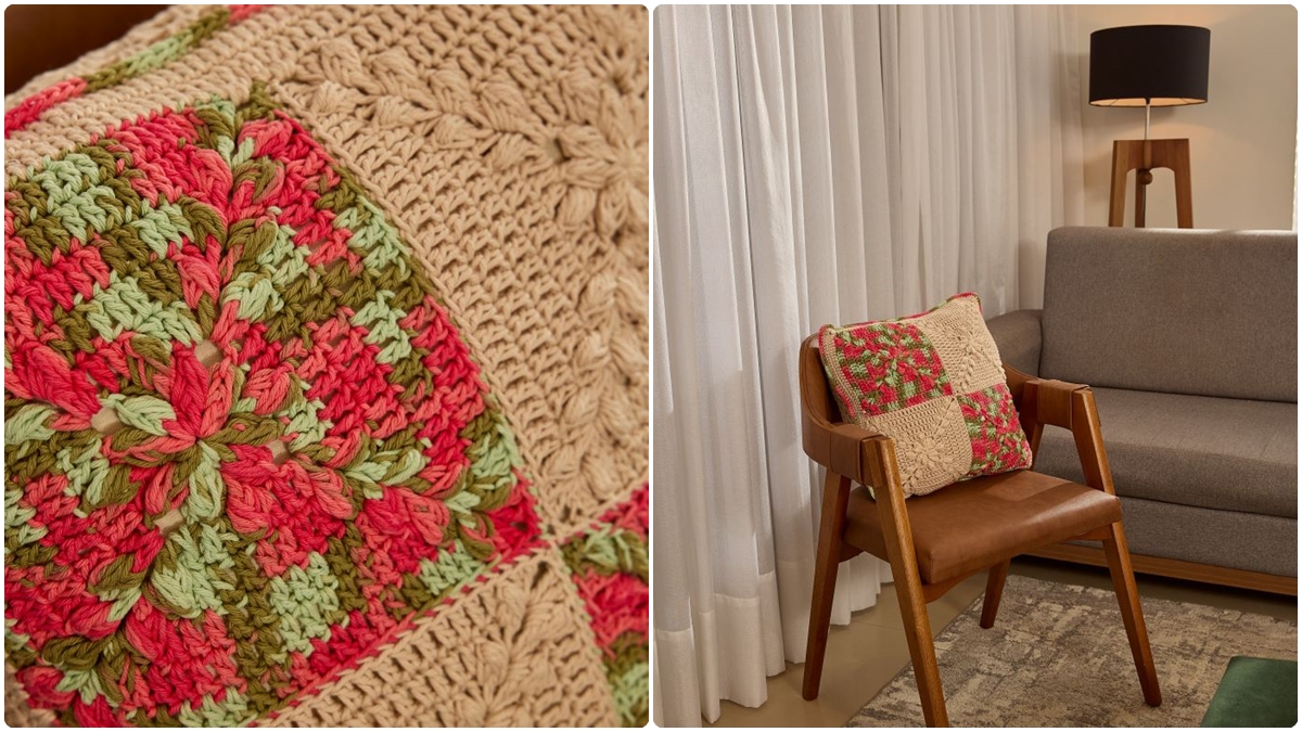 Almofada de Crochê Cerejeira: Perfeita para a Sua Decoração! - Imagem do artigo