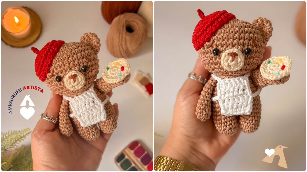 Amigurumi do Ursinho Artista: Como Criar essa Boneco? - Imagem do artigo