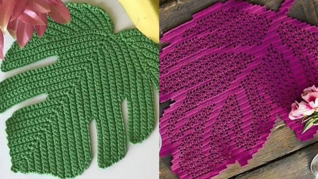 Sousplats de Folhas em Crochê: Passo a Passo e Gráficos para Transformar Sua Mesa - Imagem do artigo original