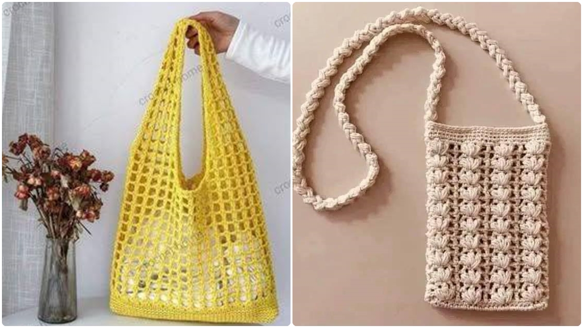 Bolsas de Crochê com Barbante: Gráficos Detalhados e Vídeo Aula para Você Criar! - Imagem do artigo