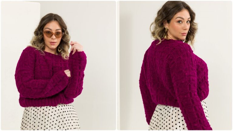 Blusa de Tricô Begônia: Uma Peça Linda e Exclusiva para Você!