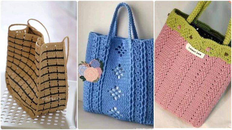 Modelos de Bolsas de Crochê com Gráficos Grátis e Ideias Sofisticadas para Criar!