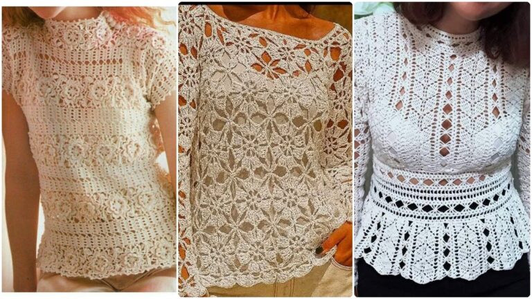 13 Blusas de Crochê de Luxo com Gráficos Detalhados e Videoaula Completa para Você Arrasar!