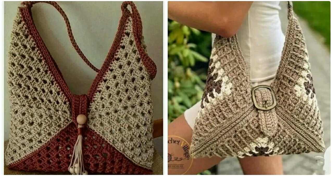13 Bolsas de Crochê com Quadradinhos da Vovó: Modelos e Inspirações Criativas! - Imagem do artigo