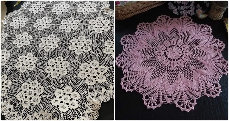 Centros de Mesa em Crochê com Gráficos Detalhados: Crie Você Mesma!