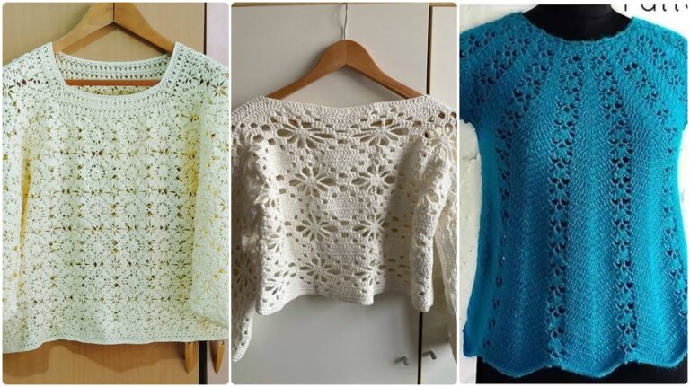 15 Blusas de Crochê Fácil de Fazer com e Videoaula + Gráficos Detalhados!