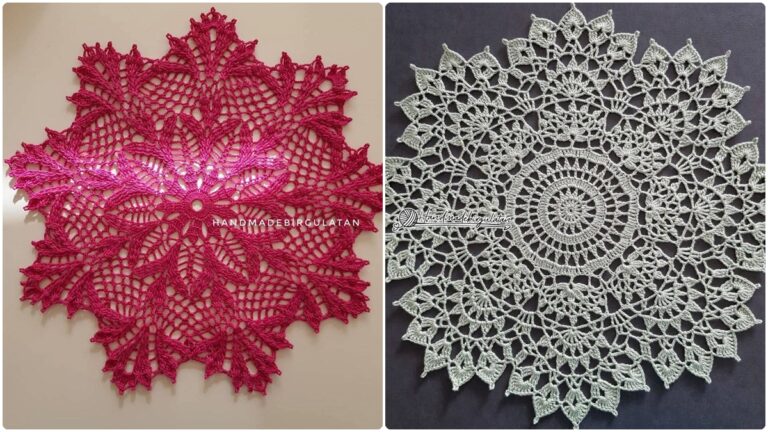 9 Modelos de Centros de Mesa em Crochê com Gráficos Detalhados que Vão te Encantar!