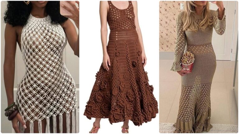 Inspirações de Vestidos de Crochê Exclusivos e Elegantes: Transforme o Seu Guarda-roupa!
