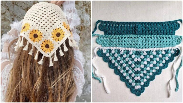 Bandanas de Crochê com Gráficos: Charme e Estilo no Dia a Dia!