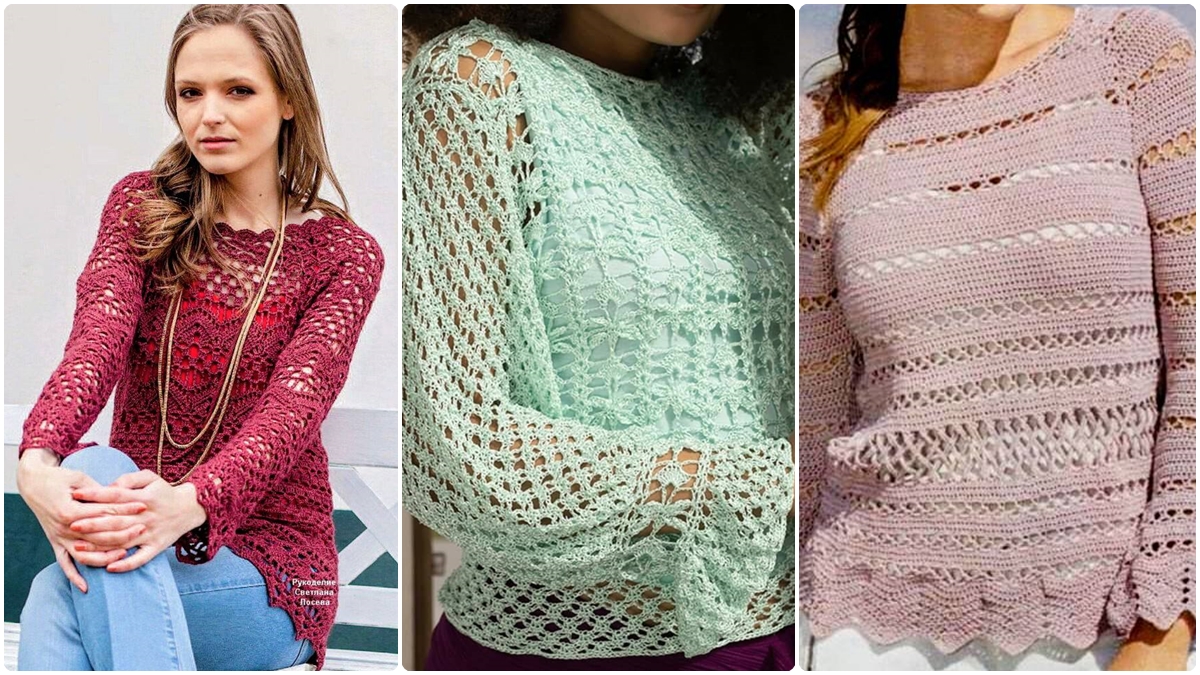 12 Blusas de Crochê Manga Longa: Gráficos Detalhados e Passo a Passo! - Imagem do artigo