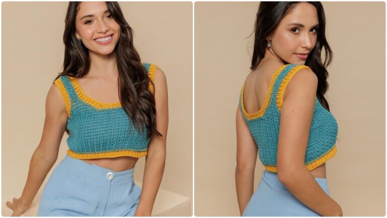 Cropped de Crochê Alegria: Guia para Iniciantes com Gráficos!