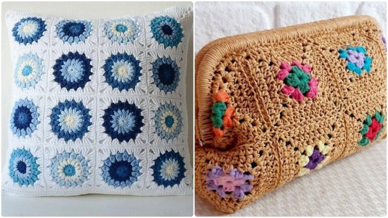 Use Squares de Crochê para Criar Moda, Decoração e Acessórios Incríveis!