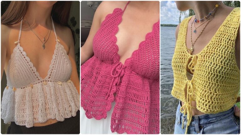 19 Croppeds de Crochê Modernos: Peças Leves e Estilosas para o Dia a Dia!