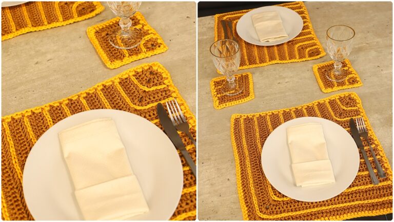 Jogo Americano em Crochê Âmbar: Decore a Sua Mesa!