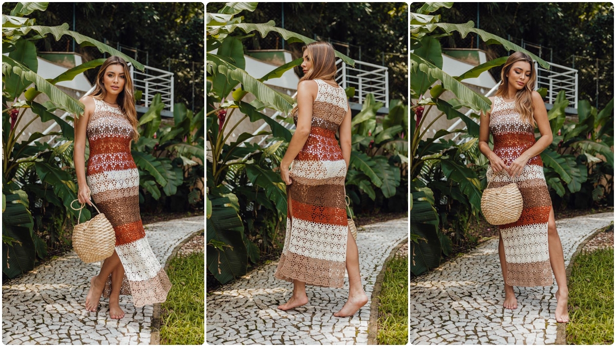 Saída de Praia em Crochê Castanha: Elegância e Conforto! - Imagem do artigo