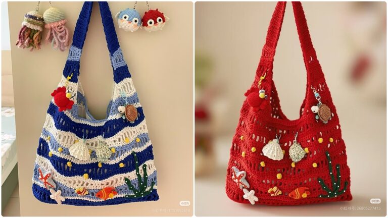 Bolsas de Crochê com Barbante para Praia: Estilo, Praticidade e Charme!