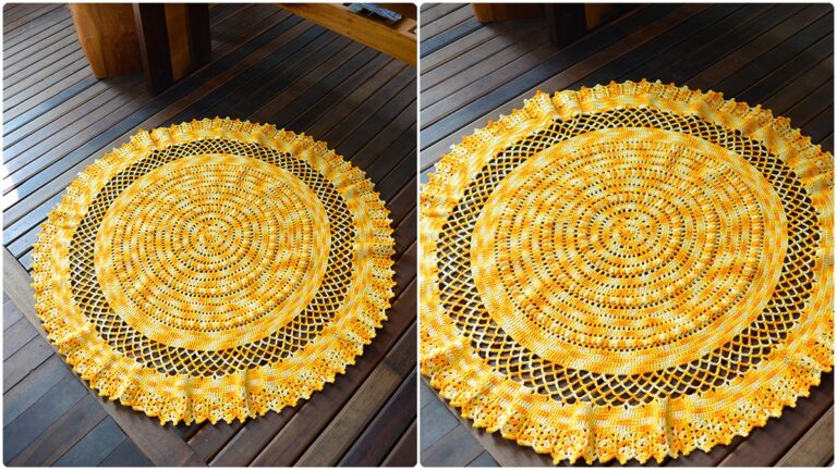 Tapete de Crochê Raio de Sol: Cores Vibrantes que Transformam!
