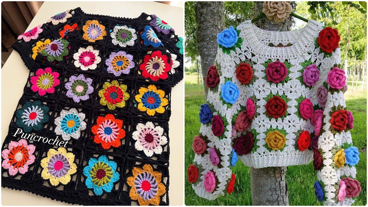 Do Vintage ao Moderno: Transforme Quadradinhos de Crochê em Peças Fashion! - Imagem do artigo