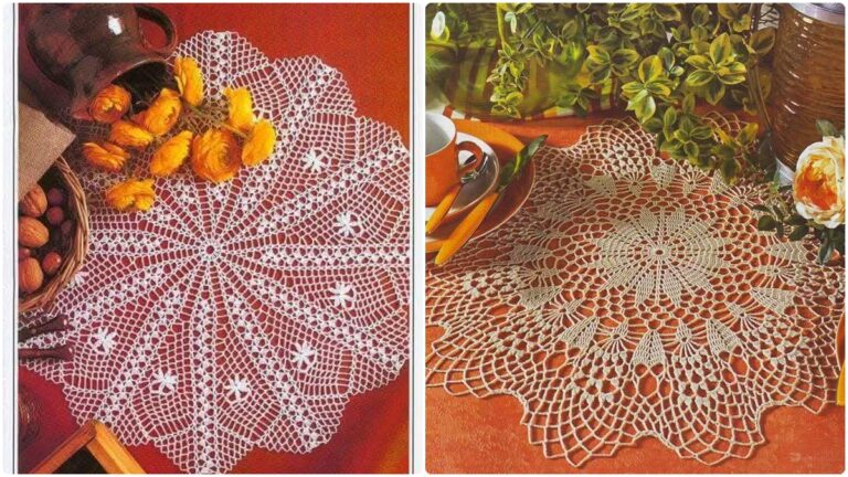 12 Centros de Mesa em Crochê Fáceis de Fazer: Inspirações com Gráficos e Dicas!