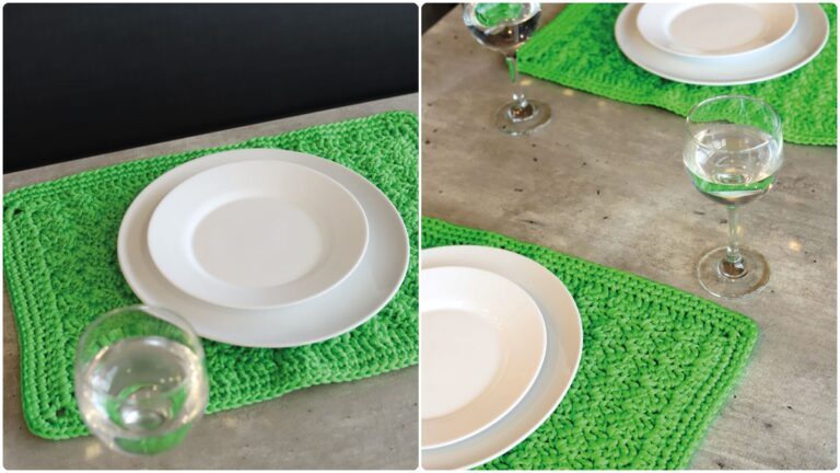Jogo Americano em Crochê Greenery: Cores Lindas e Vibrantes!