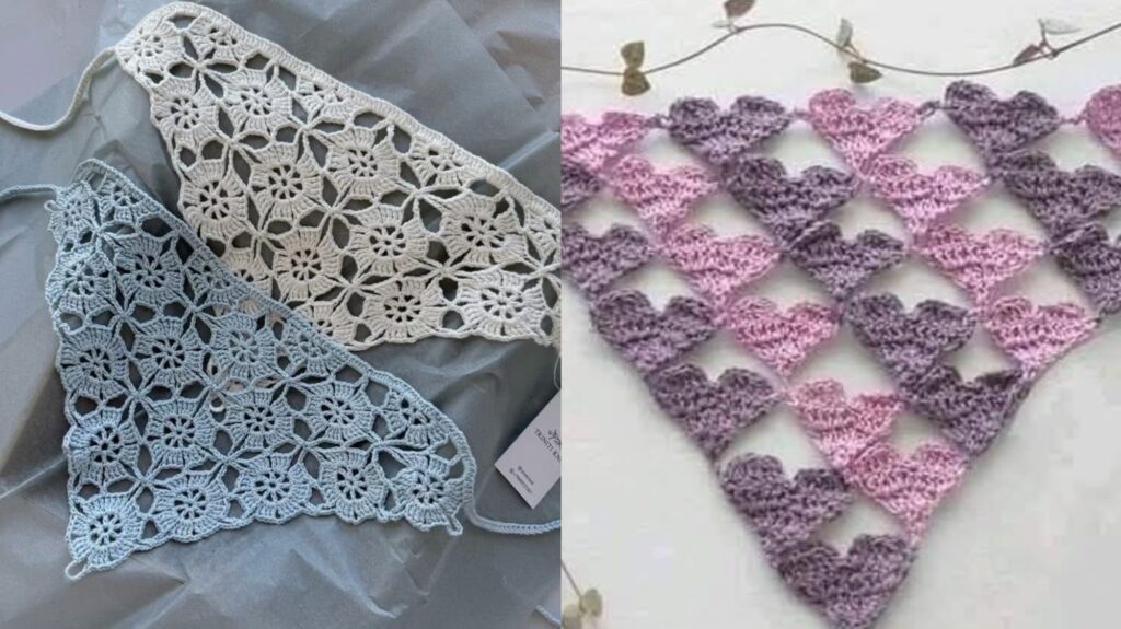 Bandanas de Crochê com Gráficos e Passo a Passo: Arrase no Estilo e na Venda! - Imagem do artigo original