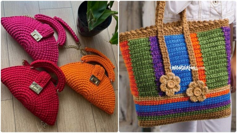 20 Inspirações de Bolsas de Crochê Lindíssimas que Vão te Encantar e Transformar seu Estilo!