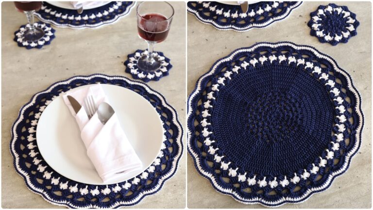 Sousplat de Crochê Nave: Decoração Elegante e Sofisticada!