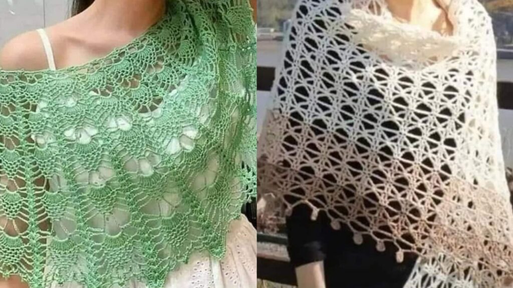 Xales e Pashminas em Crochê: Elegância Artesanal com Gráficos - Imagem do artigo original