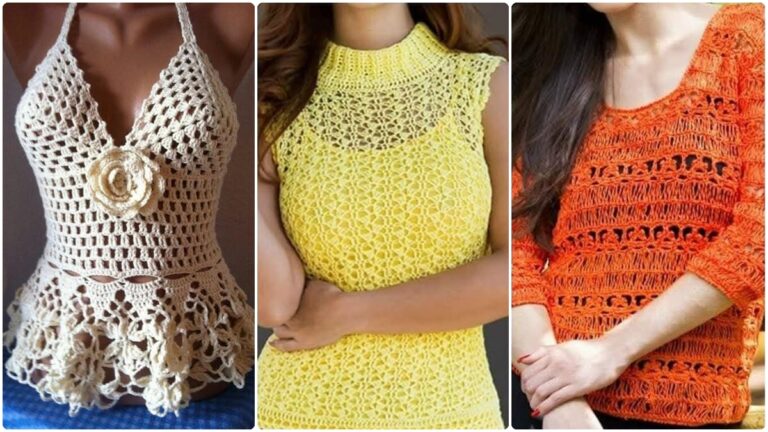 30 Blusas de Crochê com Gráficos Criativos para renovar seu estilo