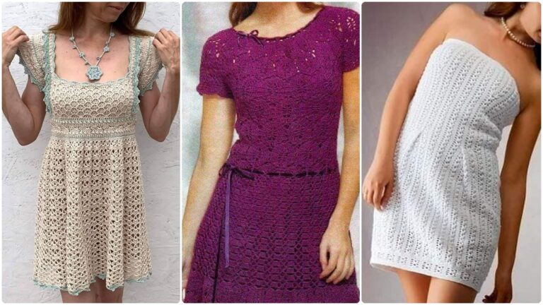 22 vestidos de crochê com inspirações e gráficos para criar os seus
