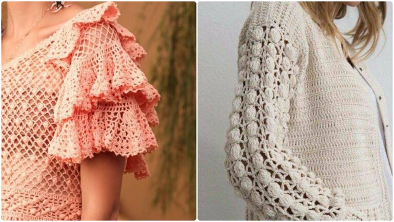 Veja 20 Mangas de Crochê: Se Inspire e Crie Blusas Únicas e Criativas!