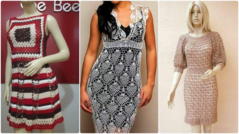 10 Vestidos de Crochê com Gráficos e Vídeo Aula: Elegância que Você Vai Amar!