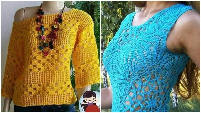16 Blusas de Crochê com Gráficos: Padrões Diferentes que Você Vai Adorar!