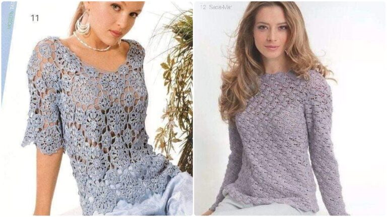 Veja 14 Blusas de Crochê com Gráficos Completos e Vídeo Aula para Criar a Sua!
