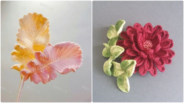 Você Nunca Viu Folhas e Flores de Crochê Assim: Gráficos Exclusivos e Inspirações!