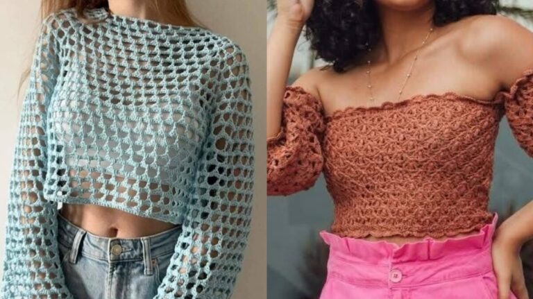 Blusas e Croppeds de Crochê: Inspirações e Gráficos Para Criar Suas Peças!