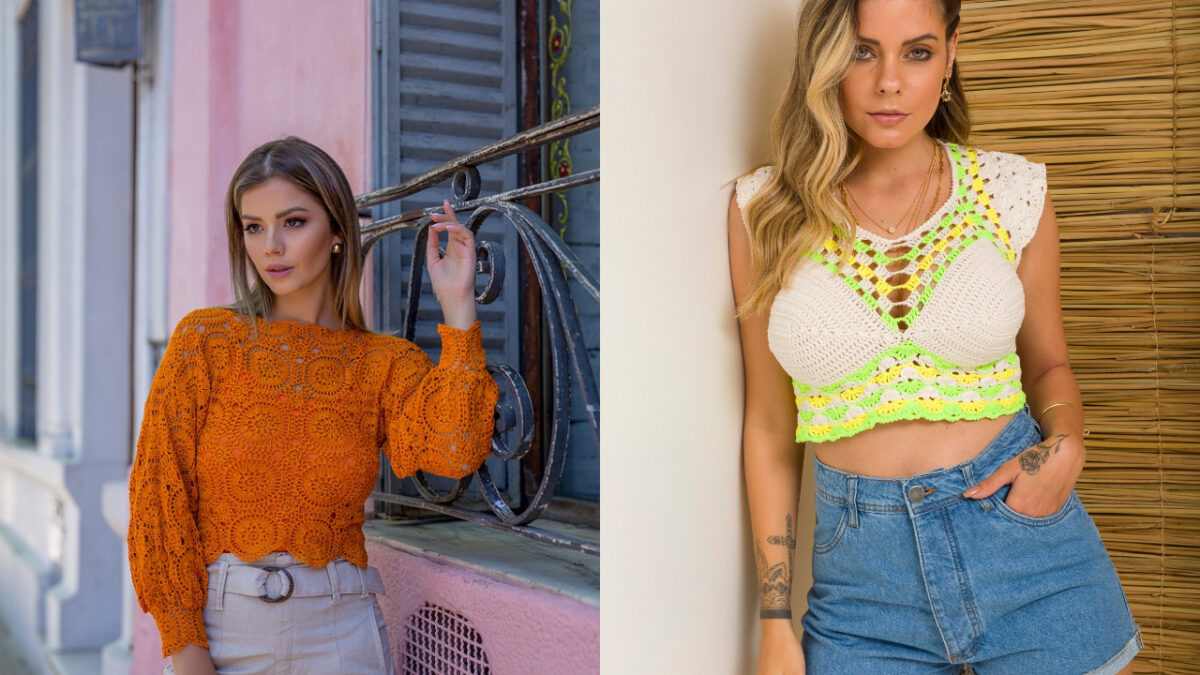 Croppeds de crochê estilosos para looks casuais e criativos no verão - Imagem do artigo