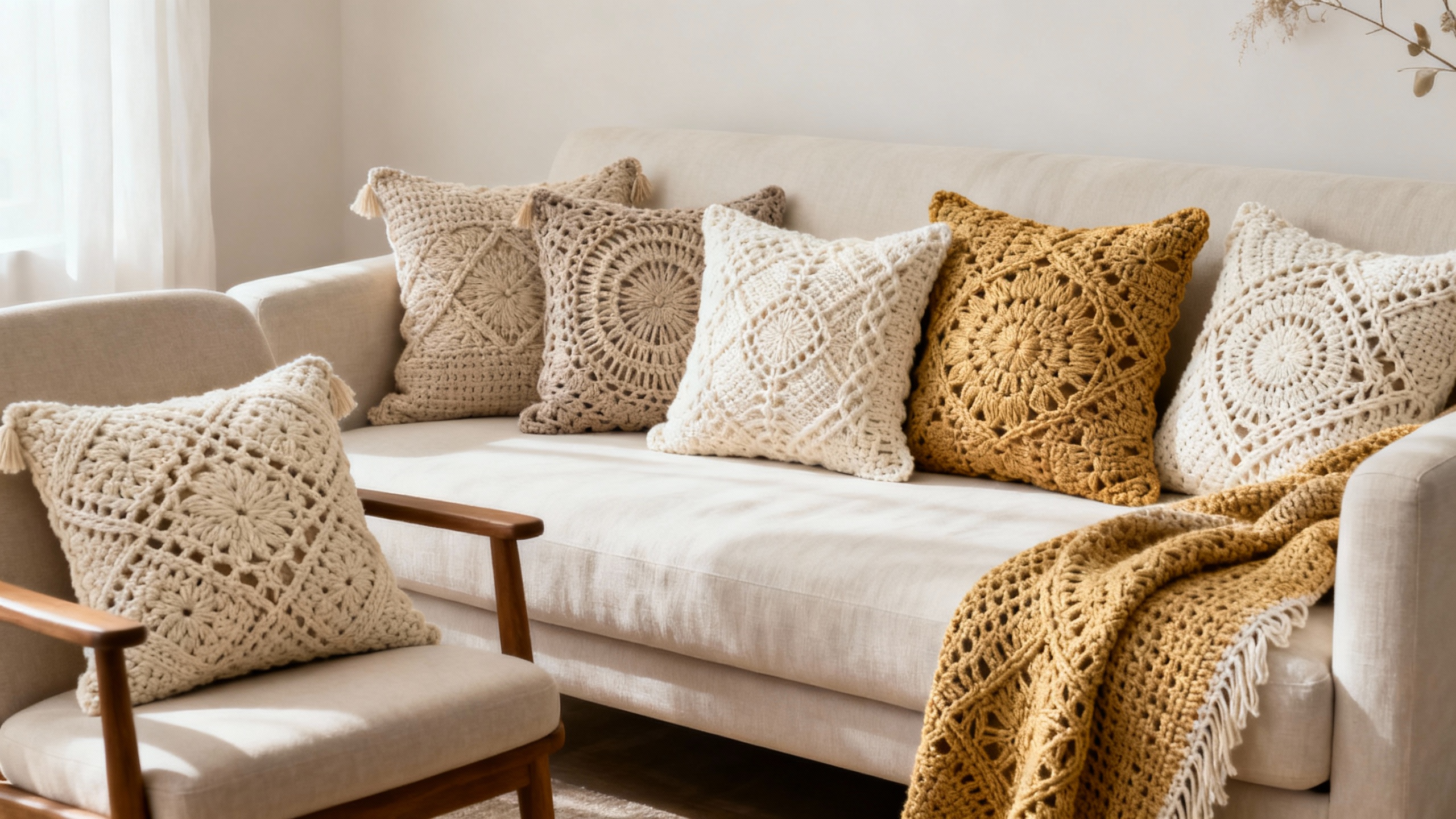 Sofistique sua decoração com almofadas de crochê de luxo com gráficos! - Imagem do artigo