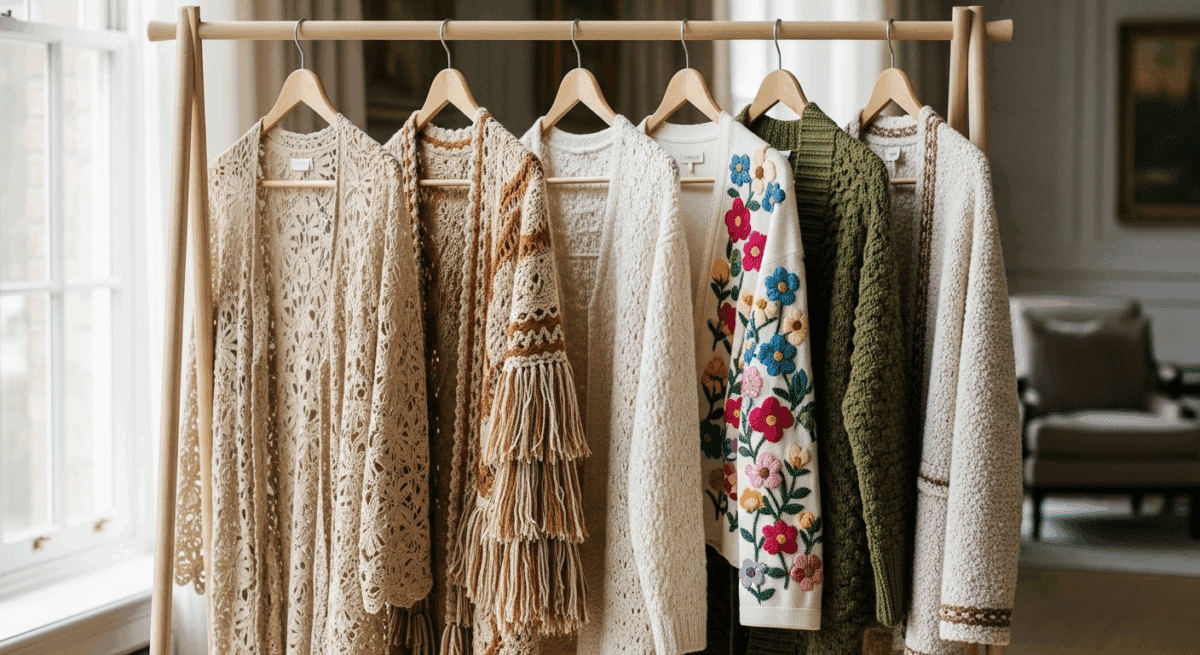 Transforme seu estilo com 25 cardigãs de crochê elegantes com gráficos! - Imagem do artigo