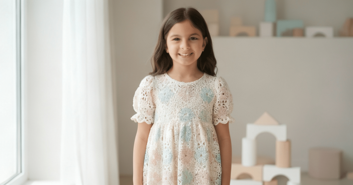 Vestidos de crochê infantil: encante com peças feitas à mão! - Imagem do artigo