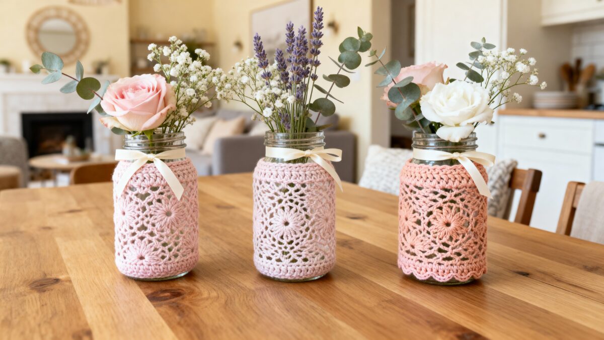 Do Lixo ao Luxo: Potes Reciclados Decorados com Crochê que Você Vai Amar Fazer - Imagem do artigo