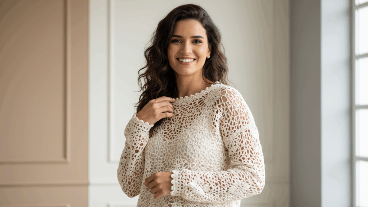 Estes 17 modelos de blusas de crochê elegantes e charmosas vão te encantar - Imagem do artigo