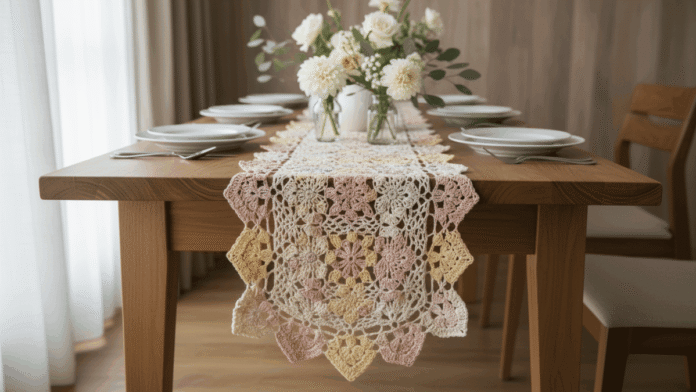 Imagem destacada - Modelos de trilhos de mesa em crochê que vão inspirar você hoje