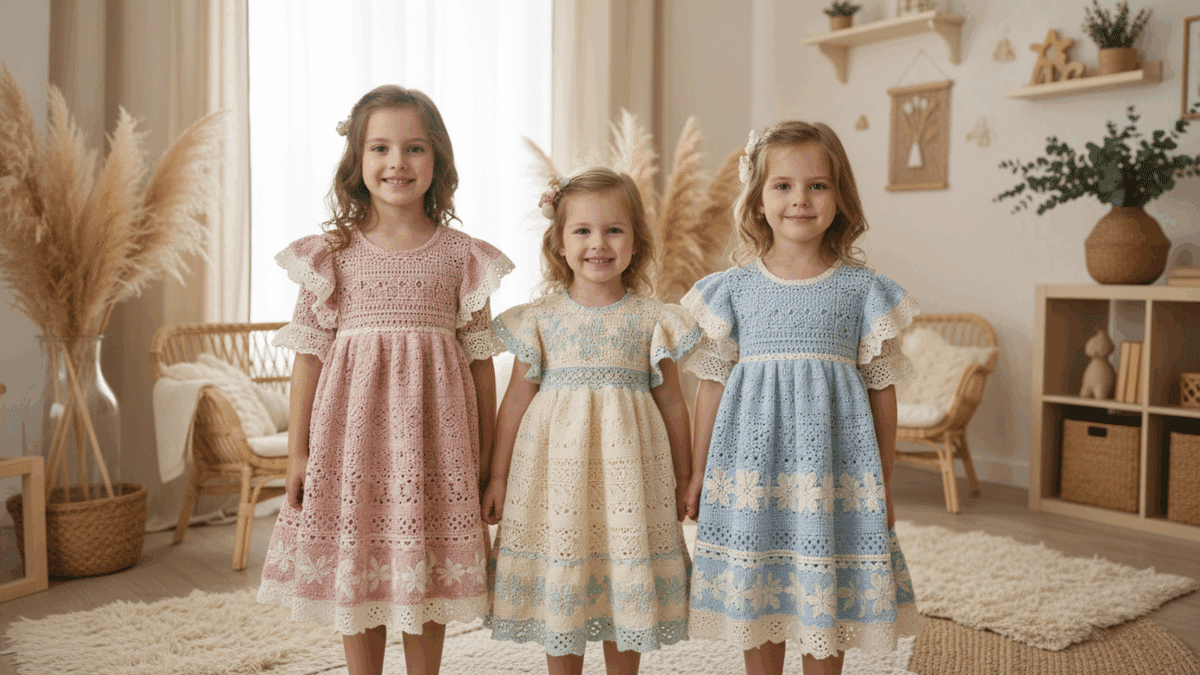 Estes 10 vestidos de crochê infantil são perfeitos para as suas princesas! - Imagem do artigo