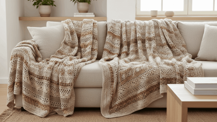 Imagem destacada - Estas 18 mantas de crochê vão trazer charme e aconchego para a sua decoração!
