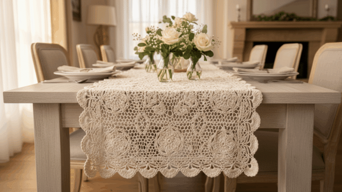 Imagem destacada - Estes caminhos de mesa em crochê lindíssimos com gráficos são perfeitos para você!