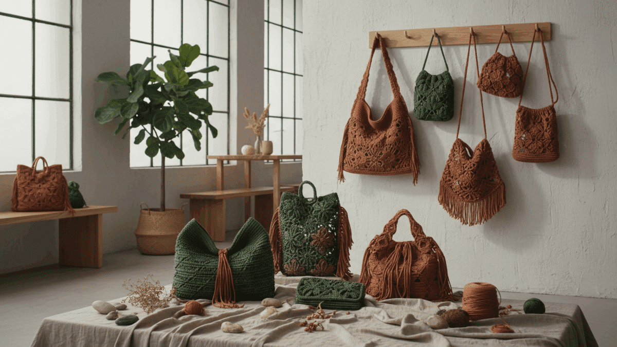 Elegância sustentável com bolsas de crochê que transformarão o seu look! - Imagem do artigo