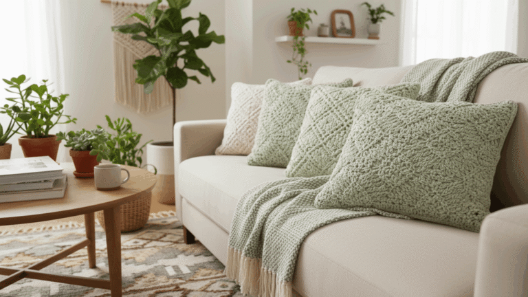 Almofadas de crochê: conforto e charme artesanal para transformar sua decoração