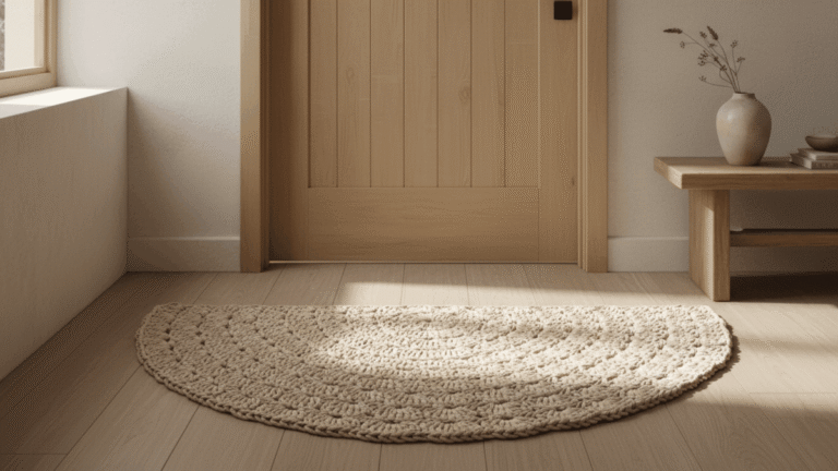 Tapetes de crochê meia-lua que estão em alta e deixam qualquer ambiente mais acolhedor!